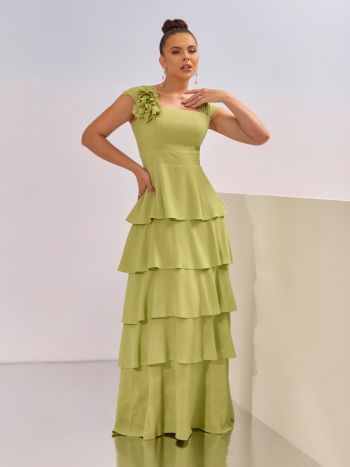 PRÉ VENDA | VESTIDO LONGO VERDE CHÁ